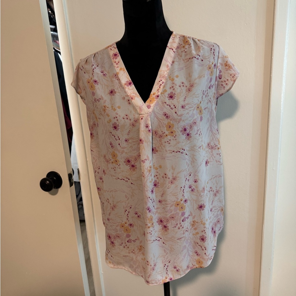 Floral V-Neck Women's Top